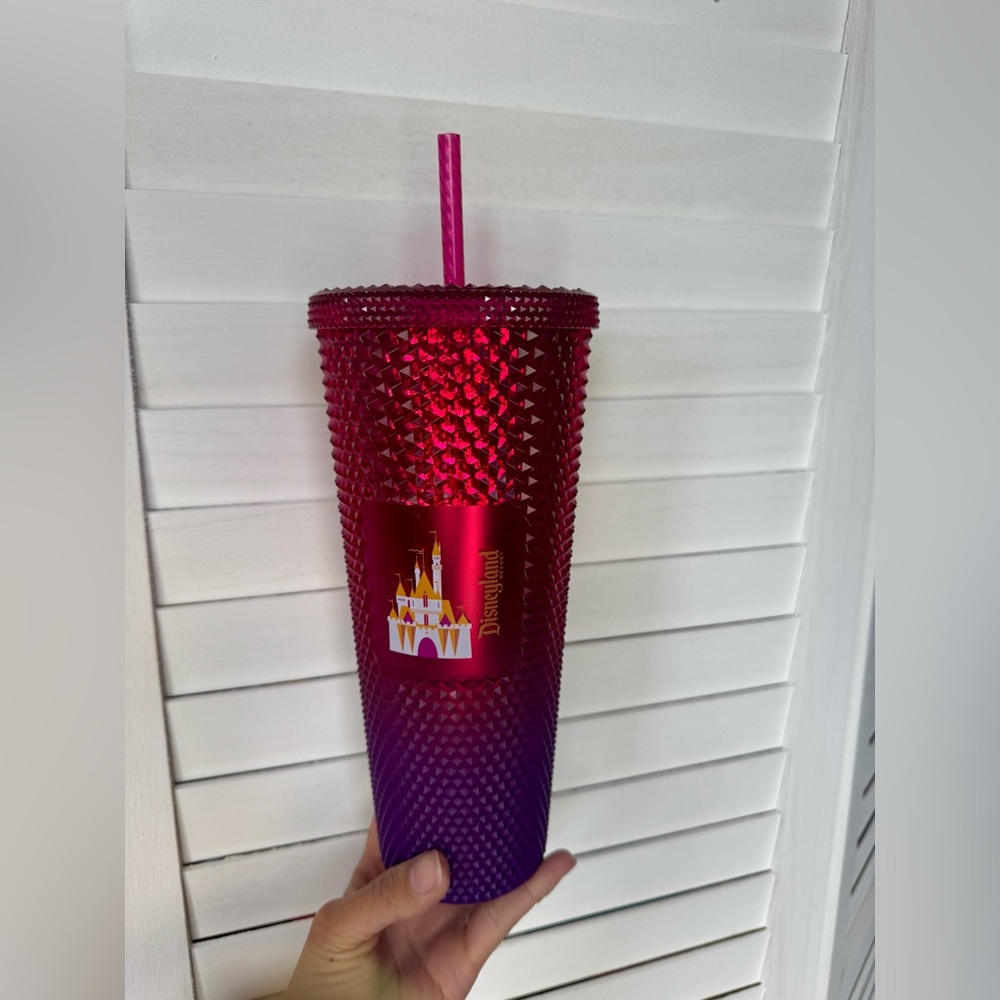 Disneyland Pink/red and Purple ombre Starbucks Tumbler